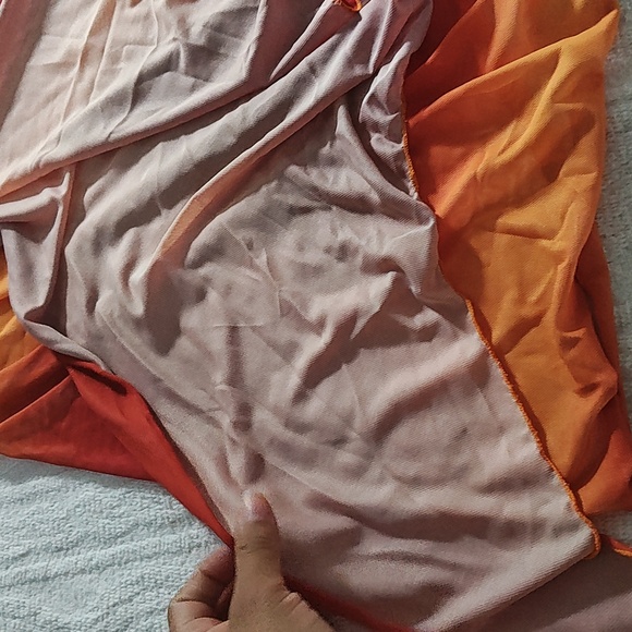 Swimsuit cover up Orange and yellow - Picture 4 of 4